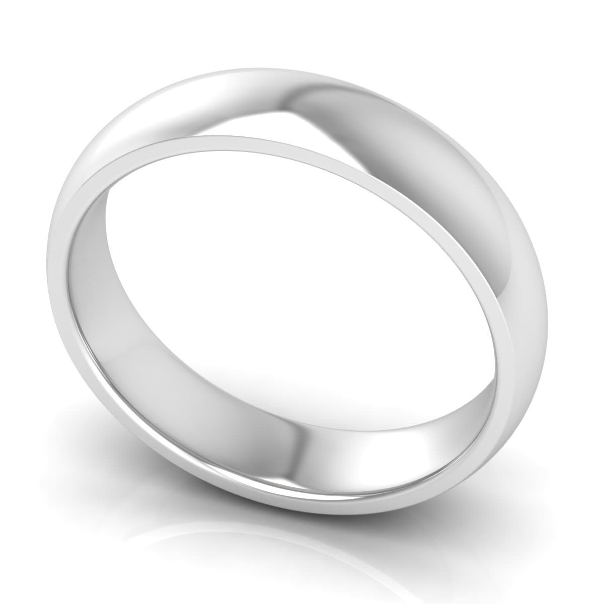 5.0 mm Comfort Fit Plain Wedding Band in 14KT, 18KT &amp; Platinum - Primestyle.com