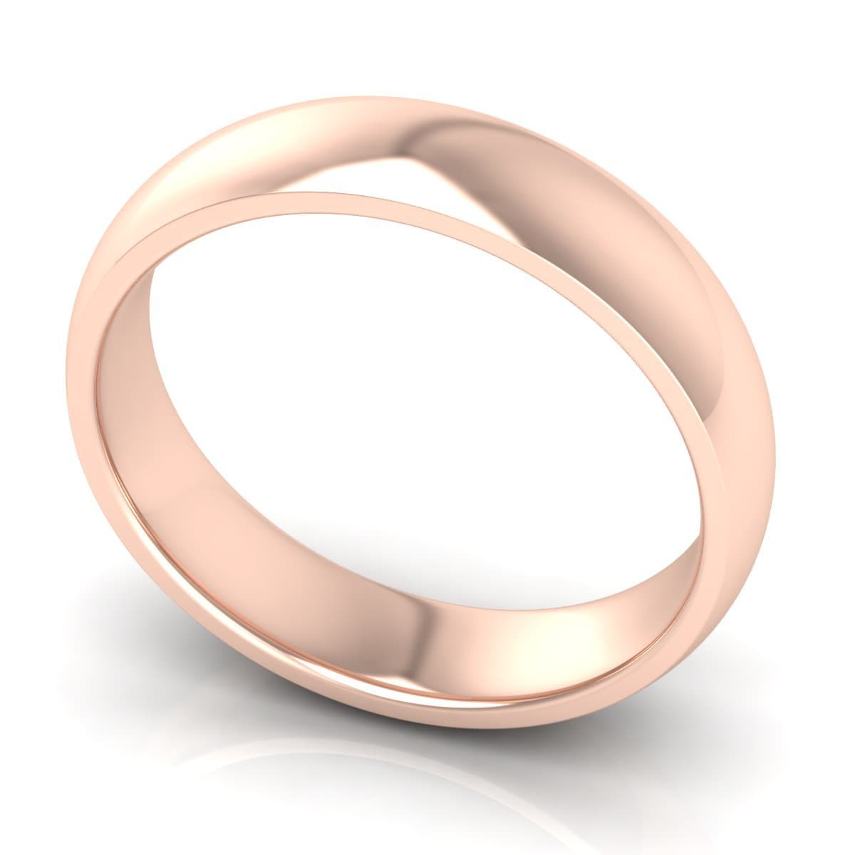 5.0 mm Comfort Fit Plain Wedding Band in 14KT, 18KT & Platinum - Primestyle.com