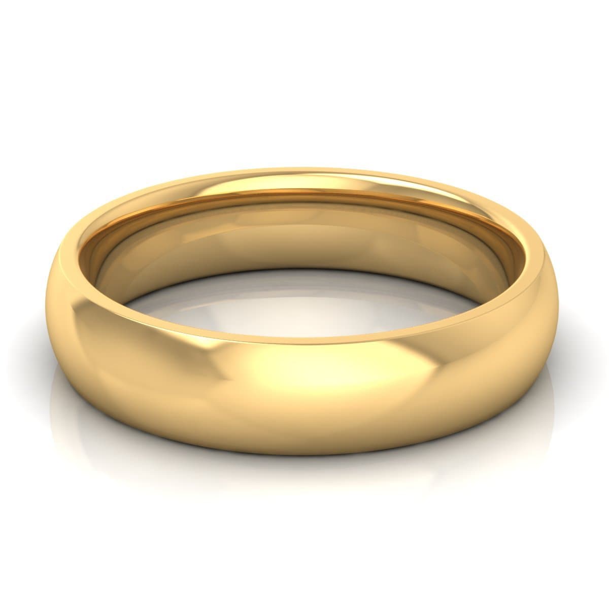 5.0 mm Comfort Fit Plain Wedding Band in 14KT, 18KT & Platinum - Primestyle.com
