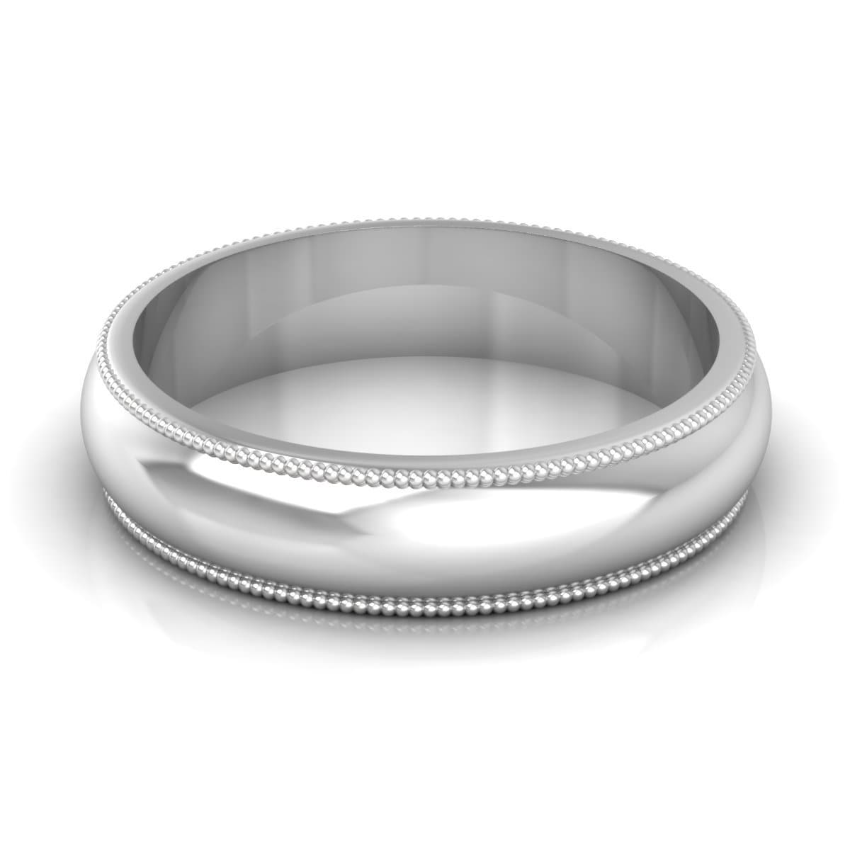 5.0 mm Comfort Fit Plain Wedding Band in 14KT, 18KT & Platinum - Primestyle.com