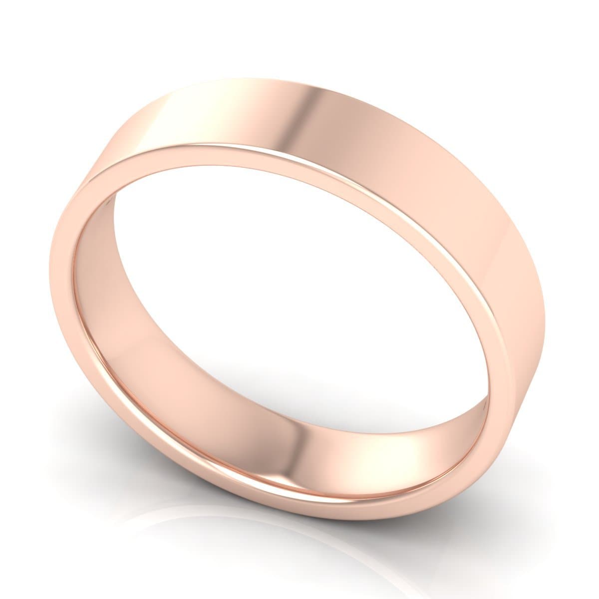 5.0 mm Comfort Fit Plain Wedding Band in 14KT, 18KT & Platinum - Primestyle.com