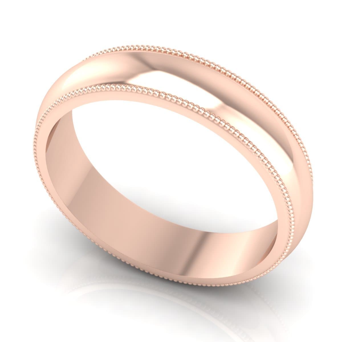 5.0 mm Comfort Fit Plain Wedding Band in 14KT, 18KT & Platinum - Primestyle.com