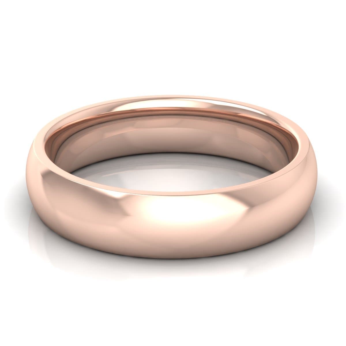 5.0 mm Comfort Fit Plain Wedding Band in 14KT, 18KT &amp; Platinum - Primestyle.com