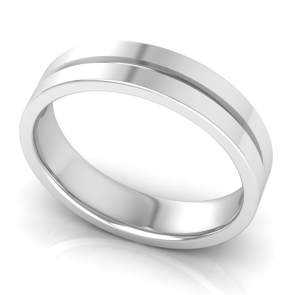 5.0 mm Plain Wedding Band in 14KT, 18KT & Platinum - Primestyle.com