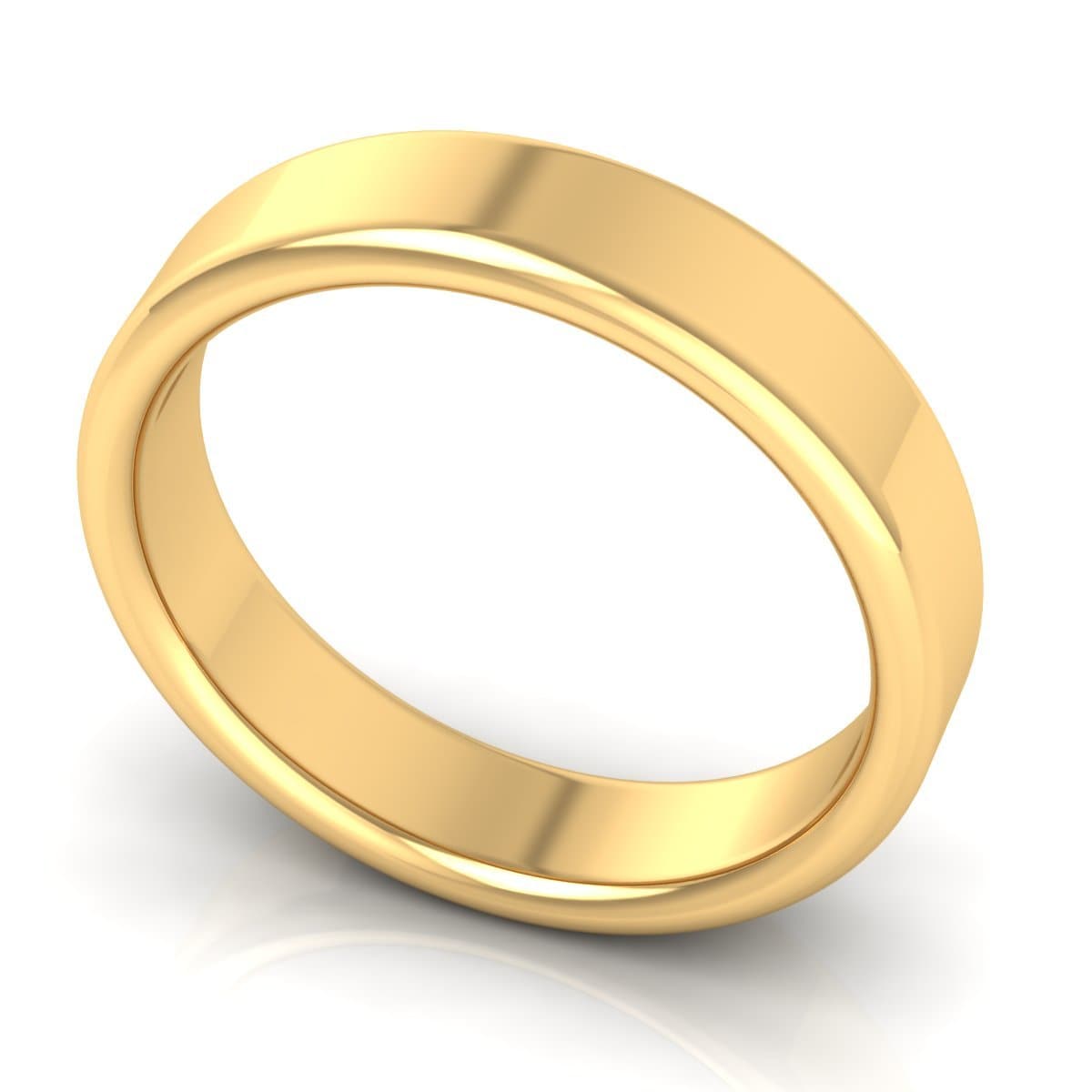 5.0 mm Plain Wedding Band in 14KT, 18KT & Platinum