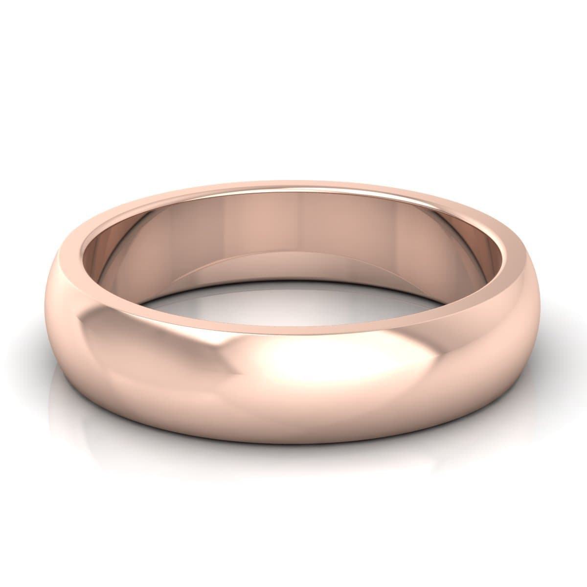 5.0 mm Plain Wedding Band in 14KT, 18KT & Platinum