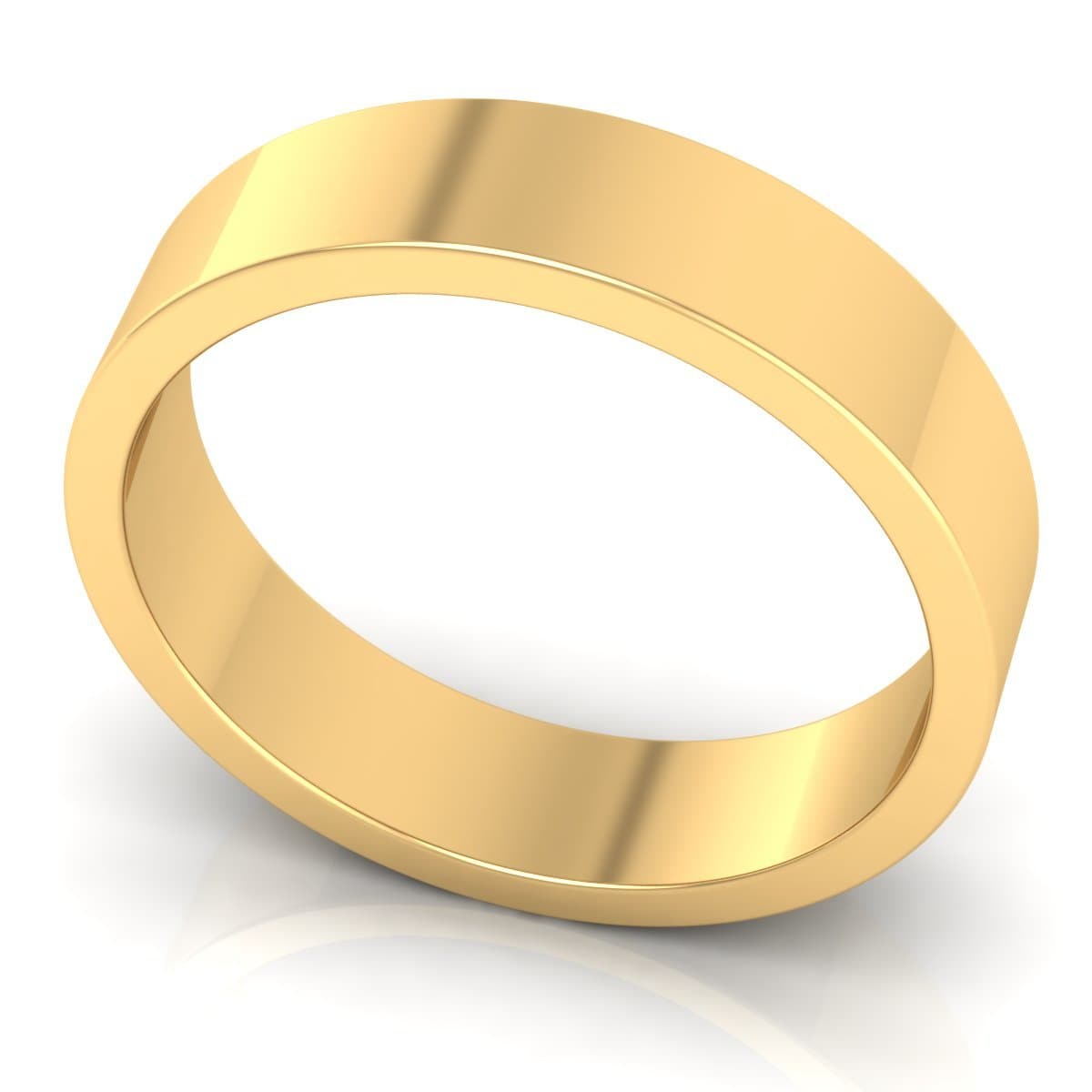 5.0 mm Plain Wedding Band in 14KT, 18KT & Platinum - Primestyle.com