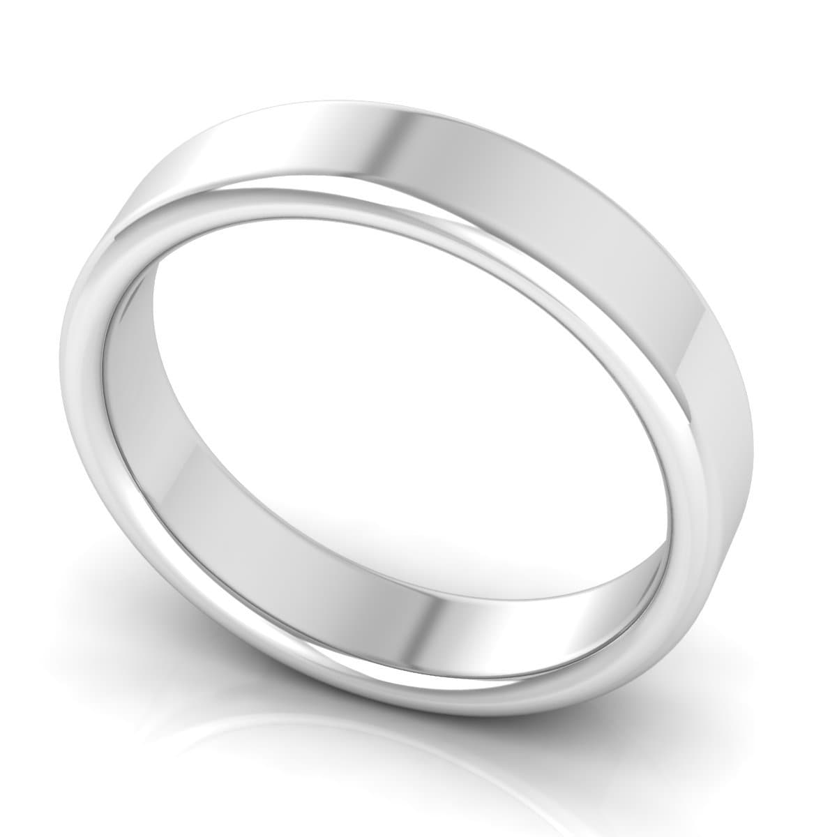 5.0 mm Plain Wedding Band in 14KT, 18KT & Platinum