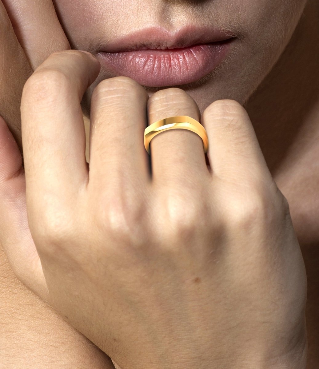 5.0 mm Plain Wedding Band in 14KT, 18KT & Platinum