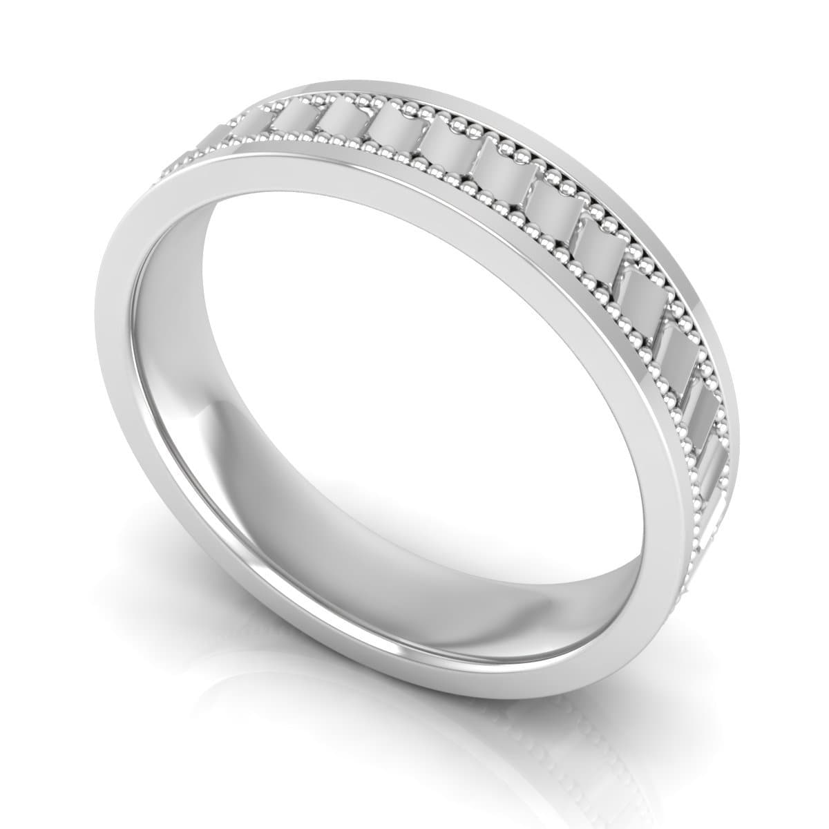 5.0 mm Plain Wedding Band in 14KT, 18KT & Platinum - Primestyle.com