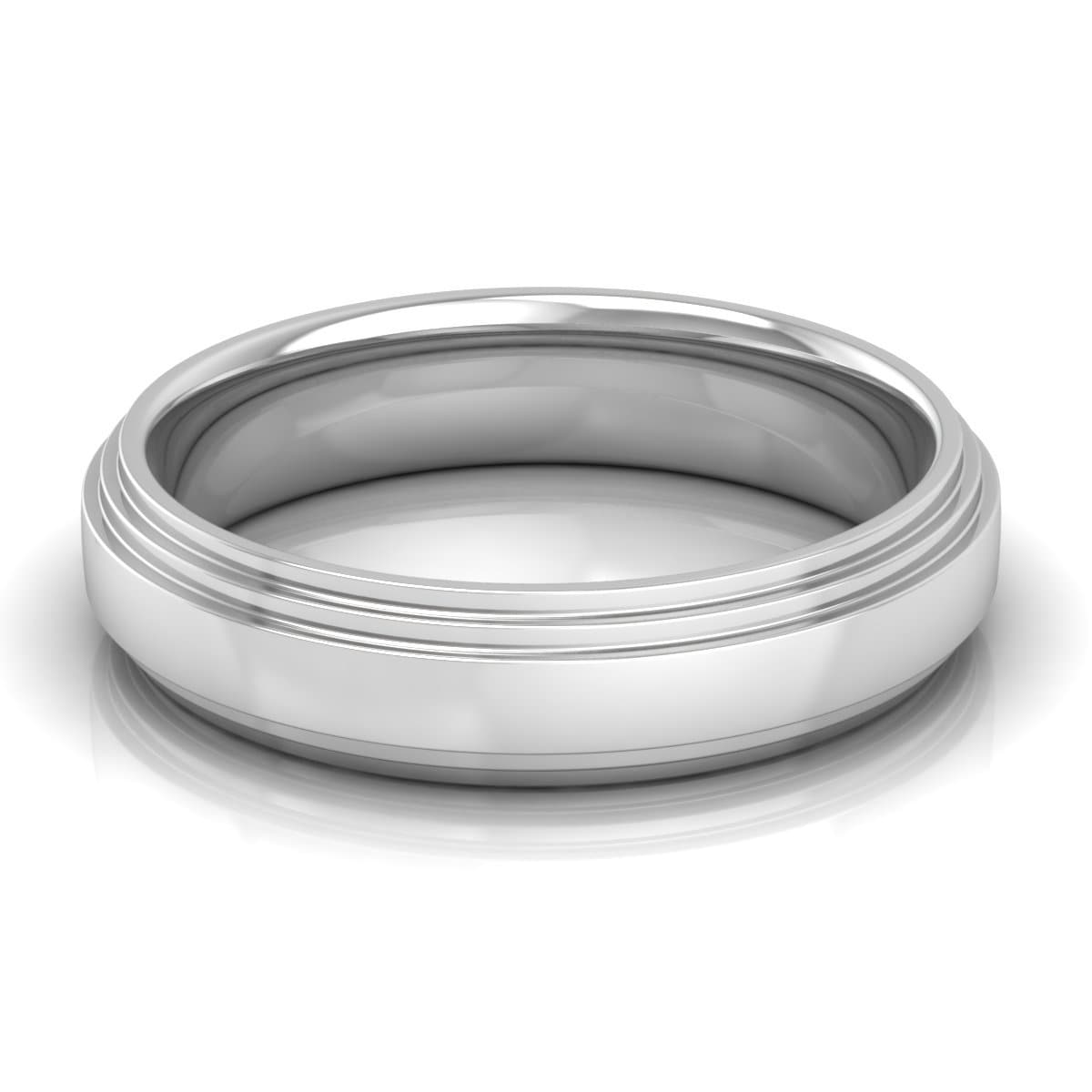 5.0 mm Plain Wedding Band in 14KT, 18KT & Platinum - Primestyle.com