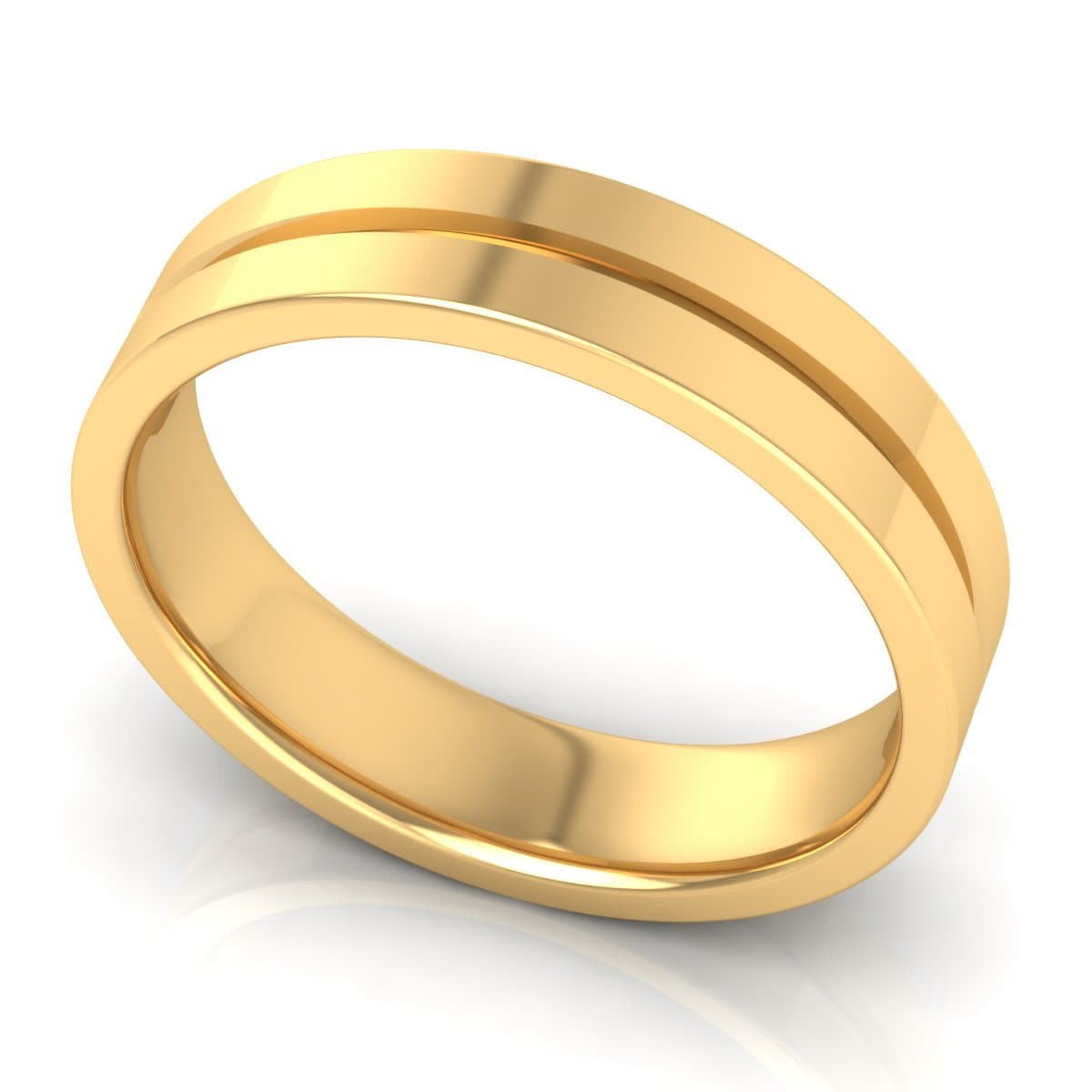 5.0 mm Plain Wedding Band in 14KT, 18KT & Platinum - Primestyle.com