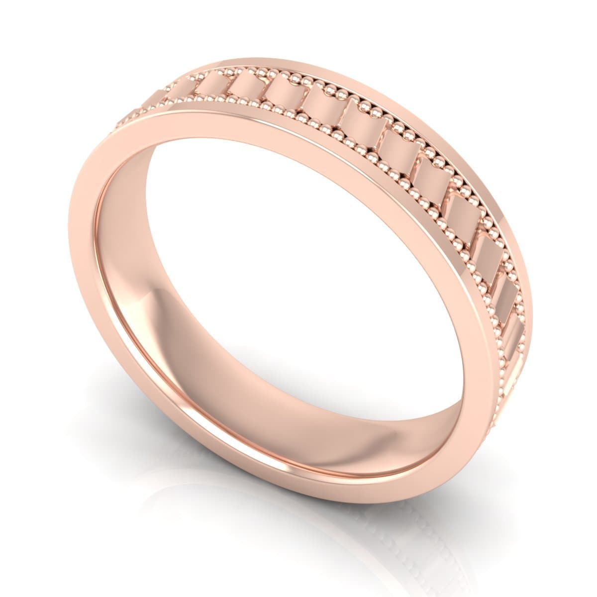 5.0 mm Plain Wedding Band in 14KT, 18KT & Platinum