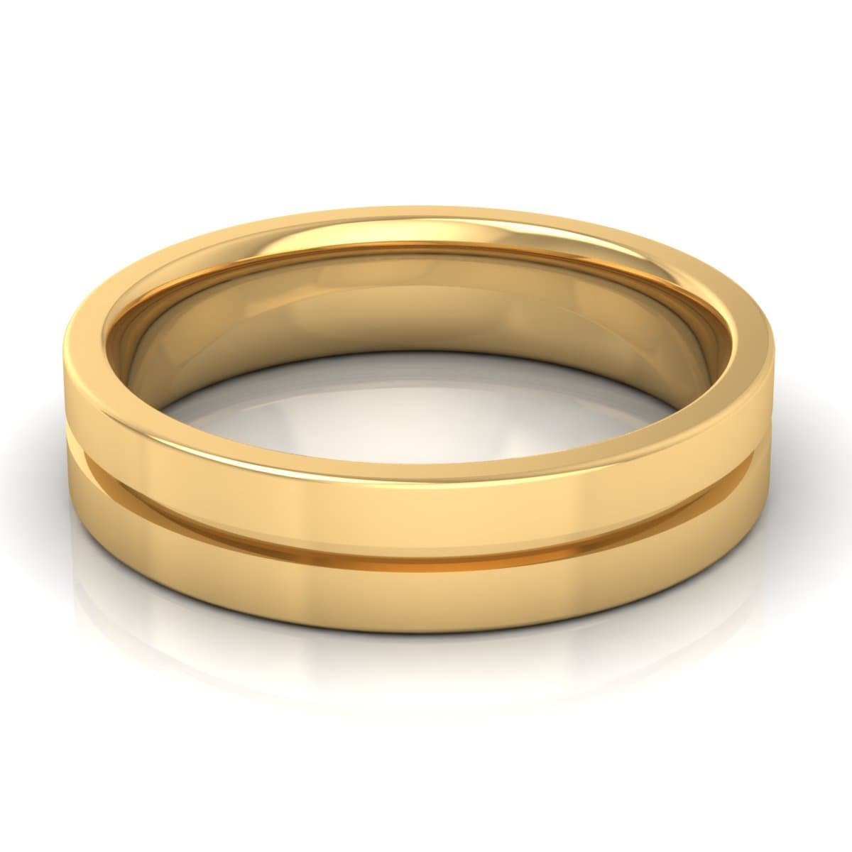 5.0 mm Plain Wedding Band in 14KT, 18KT & Platinum - Primestyle.com