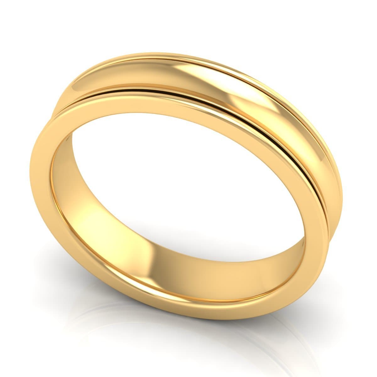 5.0 mm Plain Wedding Band in 14KT, 18KT & Platinum - Primestyle.com