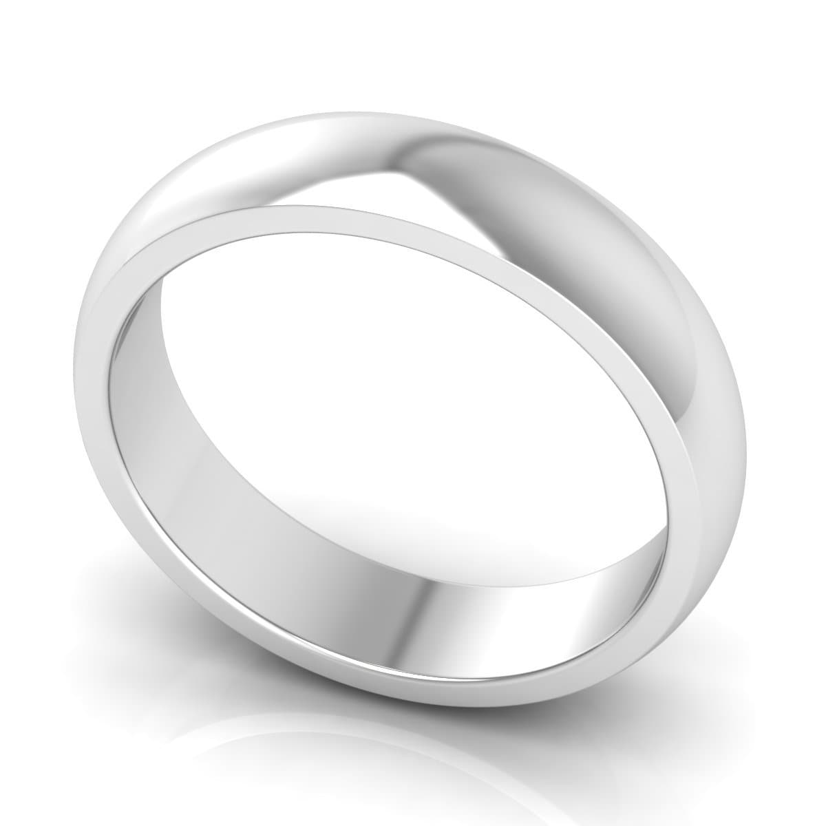 5.0 mm Plain Wedding Band in 14KT, 18KT & Platinum - Primestyle.com