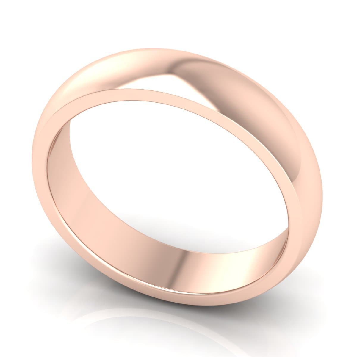 5.0 mm Plain Wedding Band in 14KT, 18KT & Platinum - Primestyle.com