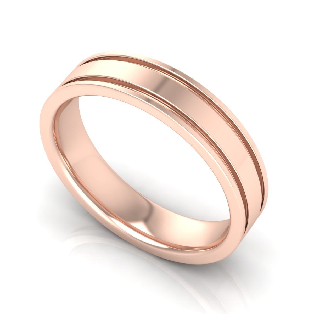 5.0 mm Plain Wedding Band in 14KT, 18KT & Platinum - Primestyle.com