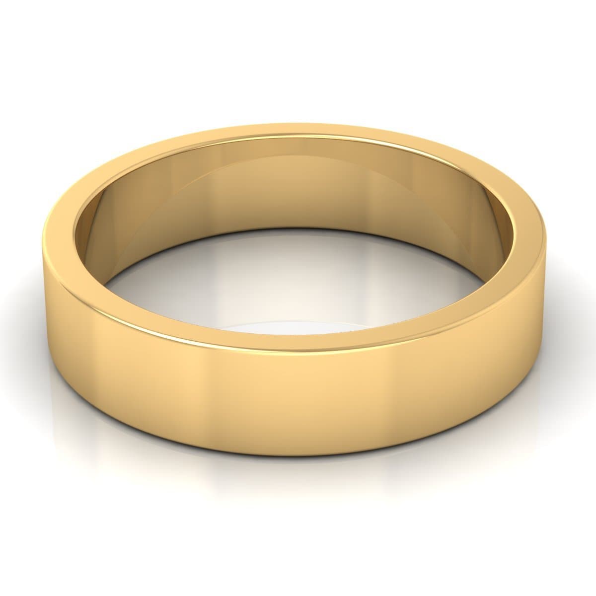 5.0 mm Plain Wedding Band in 14KT, 18KT & Platinum