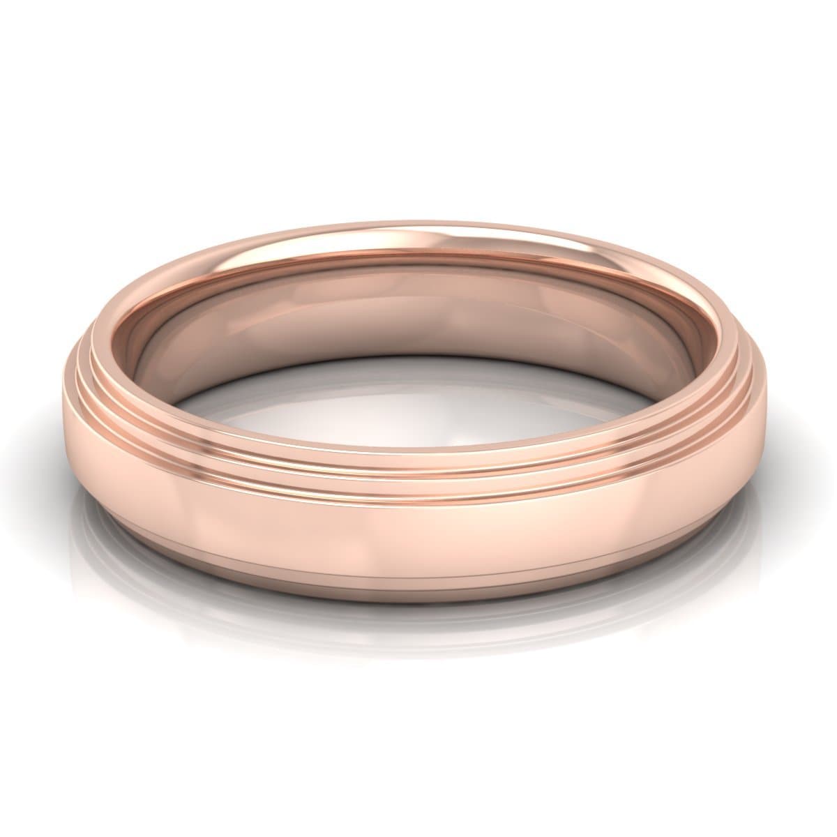 5.0 mm Plain Wedding Band in 14KT, 18KT & Platinum