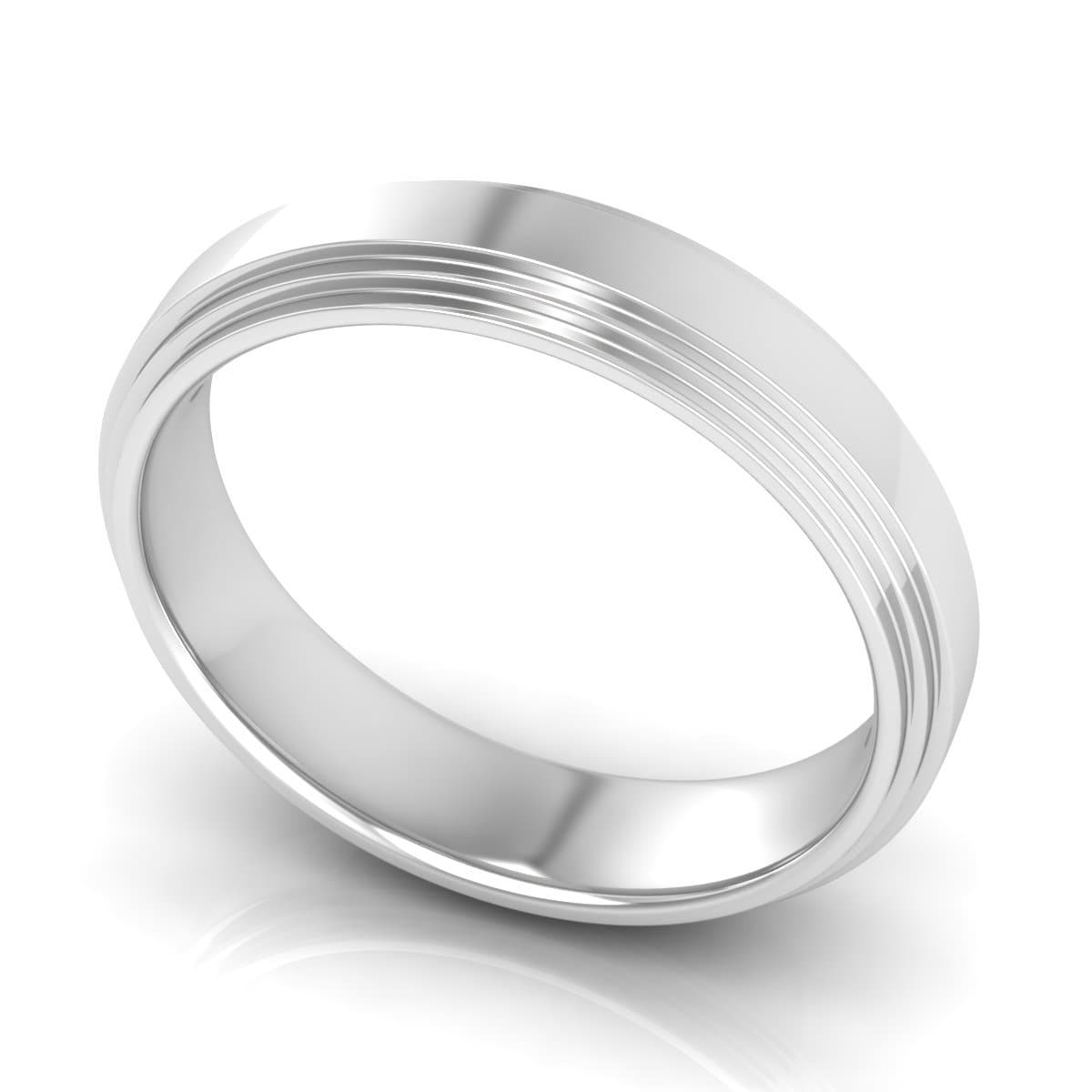 5.0 mm Plain Wedding Band in 14KT, 18KT & Platinum - Primestyle.com
