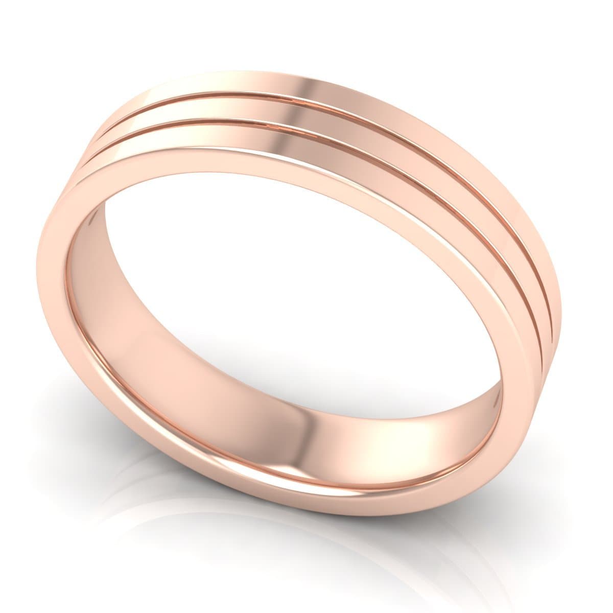 5.0 mm Plain Wedding Band in 14KT, 18KT & Platinum