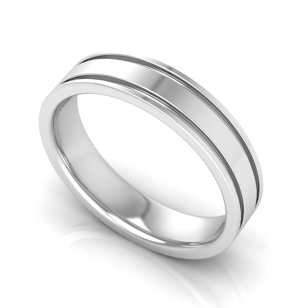 5.0 mm Plain Wedding Band in 14KT, 18KT & Platinum - Primestyle.com