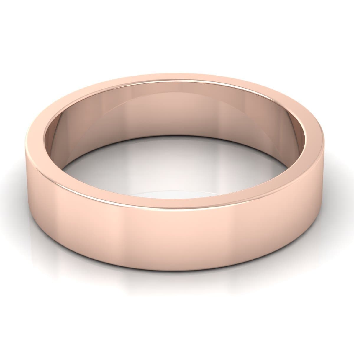 5.0 mm Plain Wedding Band in 14KT, 18KT & Platinum