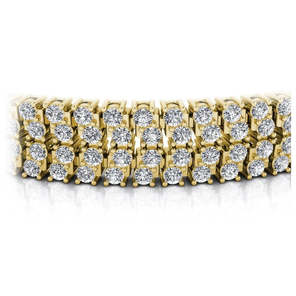 5.00-7.00 CT Round Cut Natural Diamonds - Diamond Bracelets