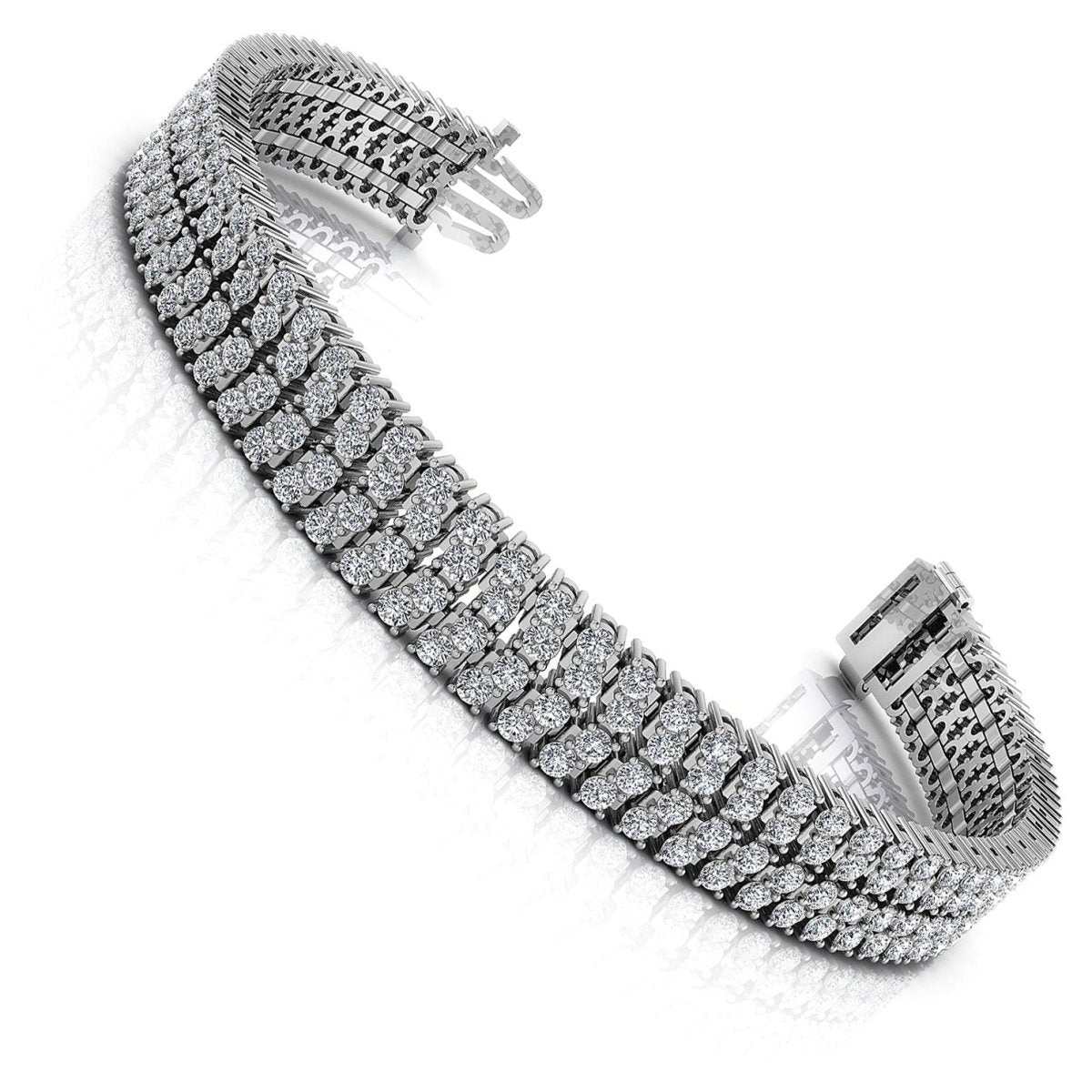 5.00-7.00 CT Round Cut Diamonds - Diamond Bracelet - Primestyle.com