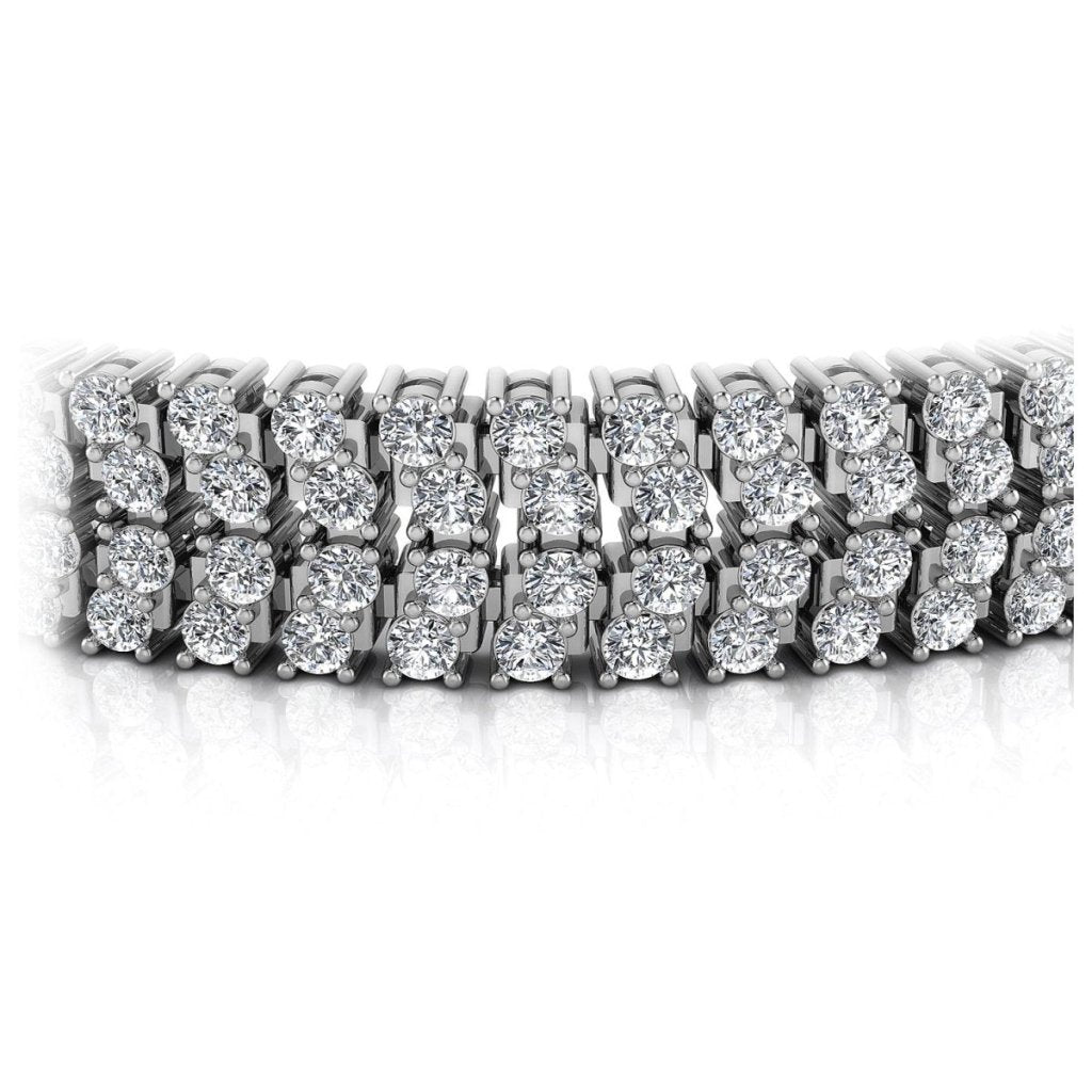 5.00 - 7.00 CT Round Cut Diamonds - Diamond Bracelet - Primestyle.com