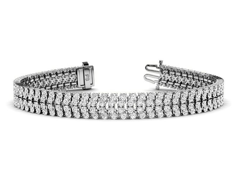 5.00-7.00 CT Round Cut Diamonds - Designer Bracelets