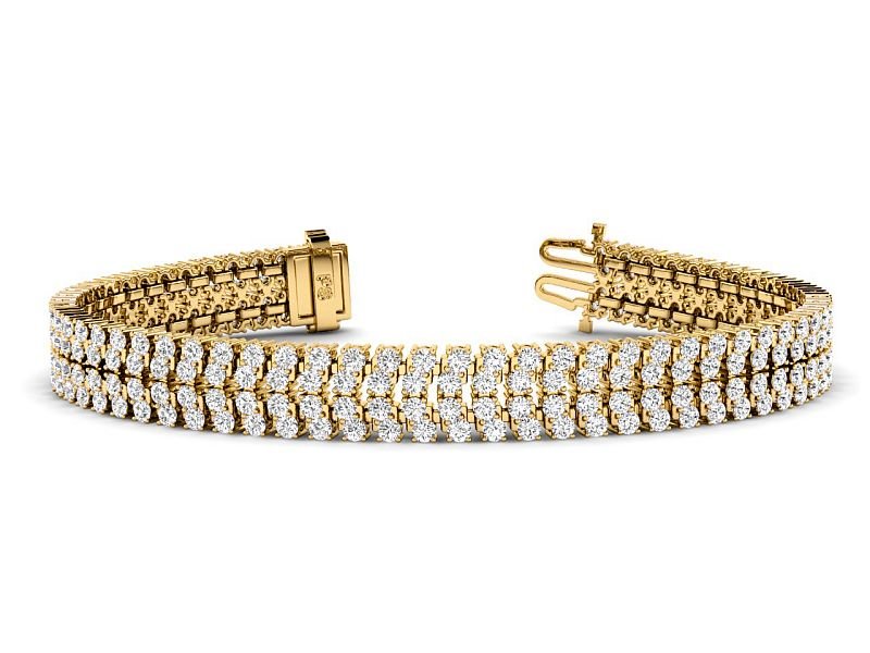 5.00-7.00 CT Round Cut Lab Grown Diamonds - Designer Bracelet - Primestyle.com