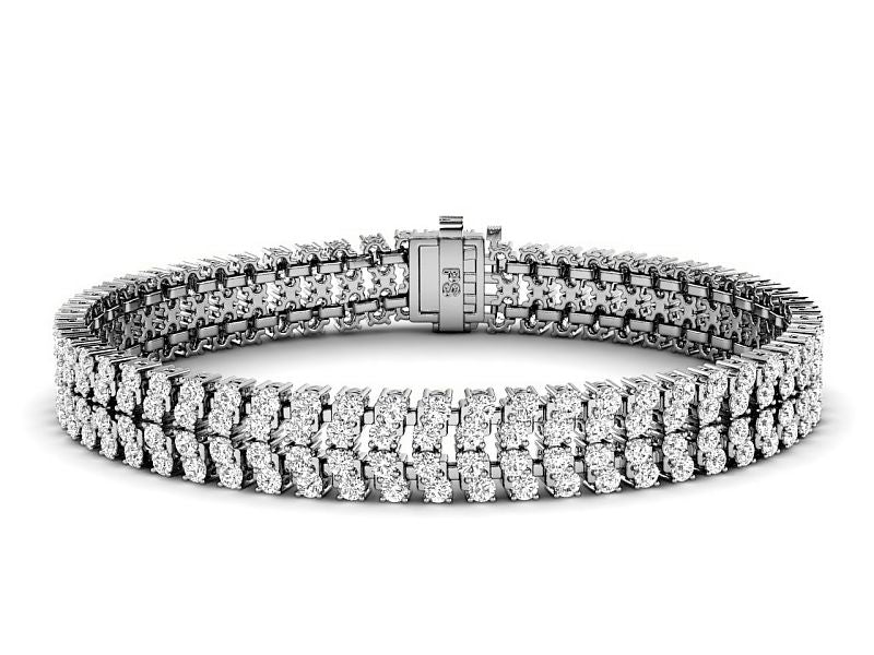 5.00-7.00 CT Round Cut Lab Grown Diamonds - Designer Bracelet - Primestyle.com