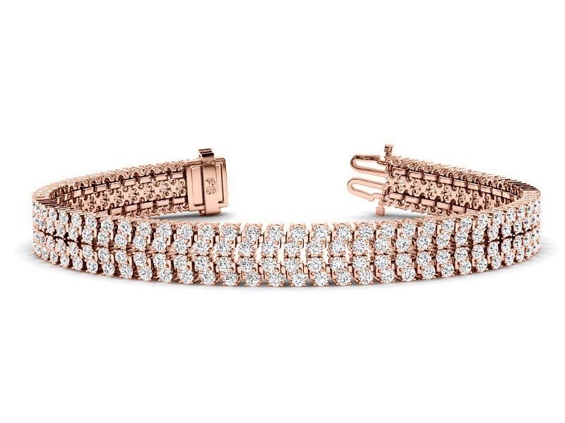 5.00-7.00 CT Round Cut Lab Grown Diamonds - Designer Bracelet - Primestyle.com
