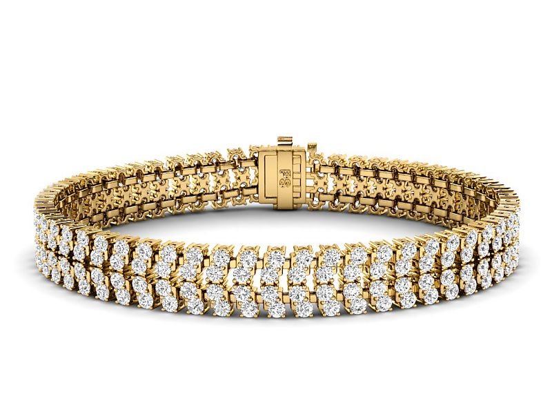 5.00-7.00 CT Round Cut Lab Grown Diamonds - Designer Bracelet - Primestyle.com