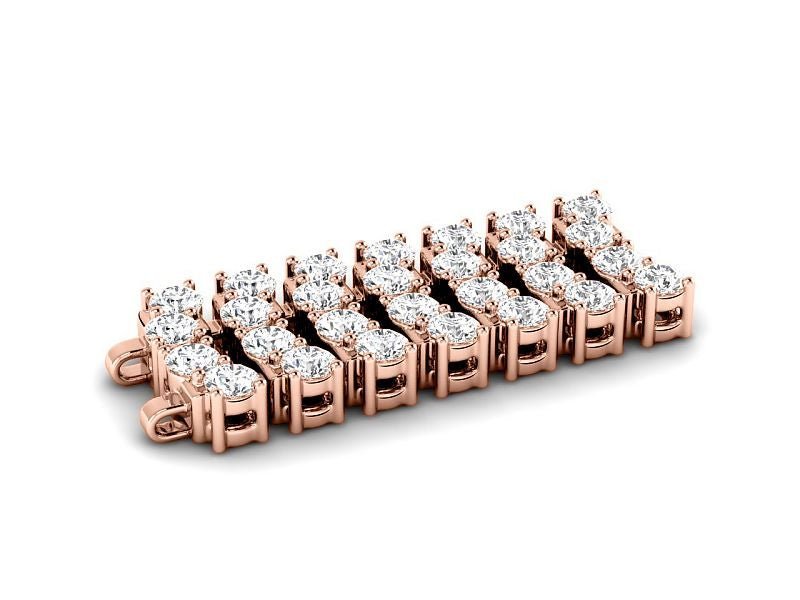 5.00-7.00 CT Round Cut Diamonds - Designer Bracelets