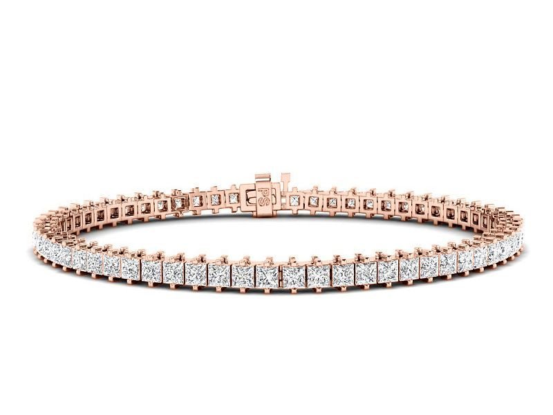5.00-9.00 CT Round Cut Diamonds - Tennis Bracelet