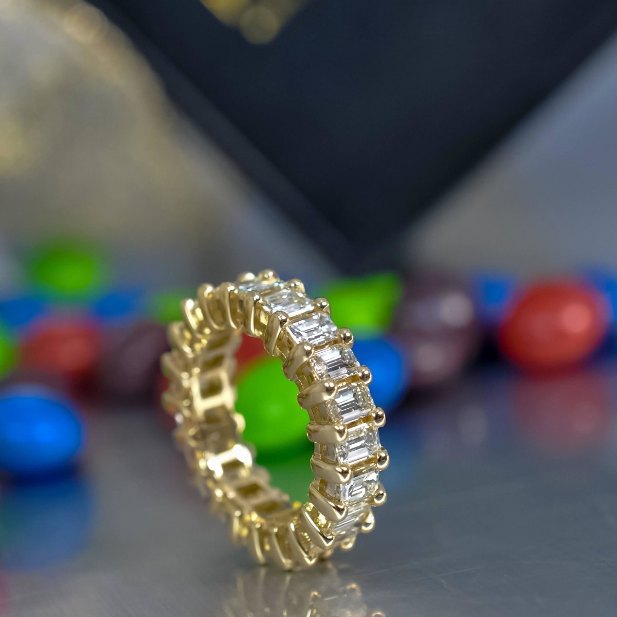 5.00 CT Emerald Cut Diamonds - Eternity Ring - Primestyle.com