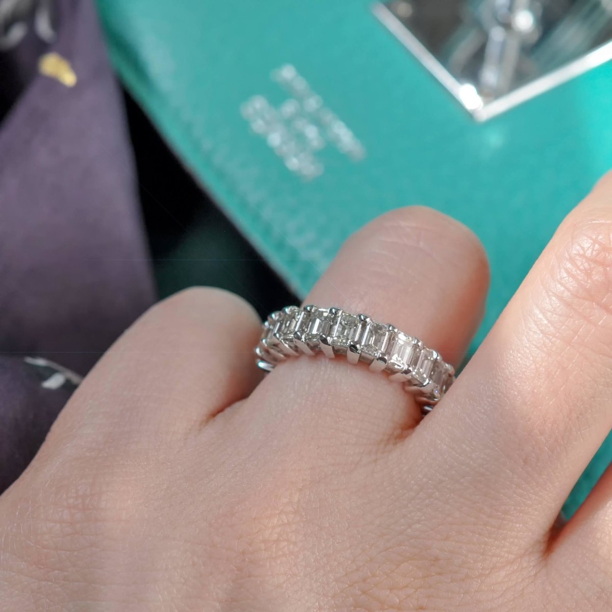 5.00 CT Emerald Cut Diamonds - Eternity Ring - Primestyle.com