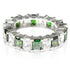 5.30 CT Emerald Cut Green Emeralds & Diamonds - Eternity Ring - Primestyle.com