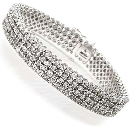 5.70-9.00 CT Round Cut Diamonds - Diamond Bracelet - Primestyle.com