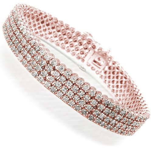 5.70-9.00 CT Round Cut Diamonds - Diamond Bracelet - Primestyle.com