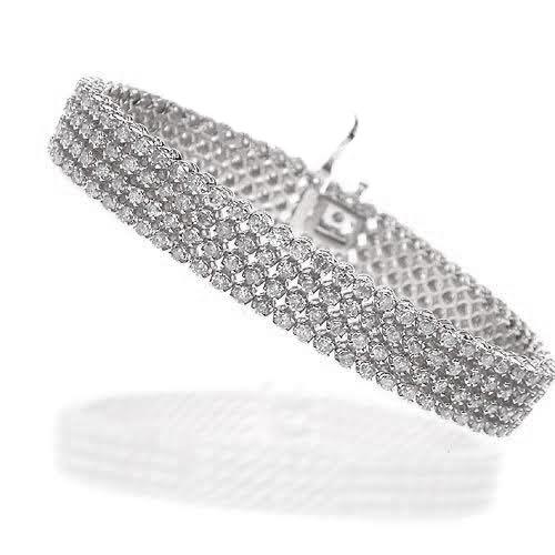 5.70 - 9.00 CT Round Cut Diamonds - Diamond Bracelet - Primestyle.com