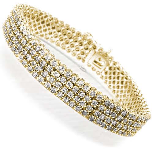 5.70-9.00 CT Round Cut Diamonds - Diamond Bracelet - Primestyle.com