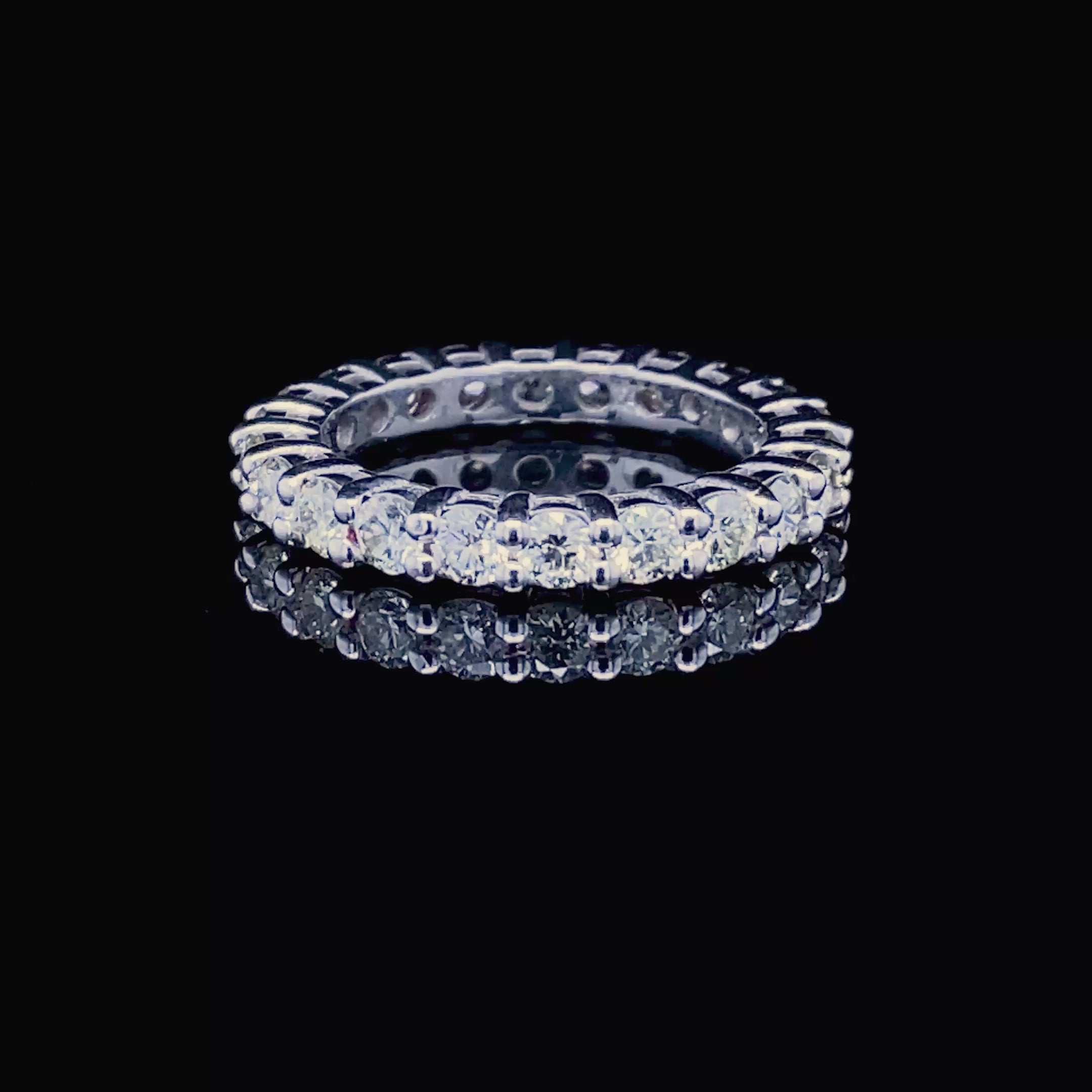 Quality 2.50CT Round Cut Diamond Eternity Ring in 18kt White Gold