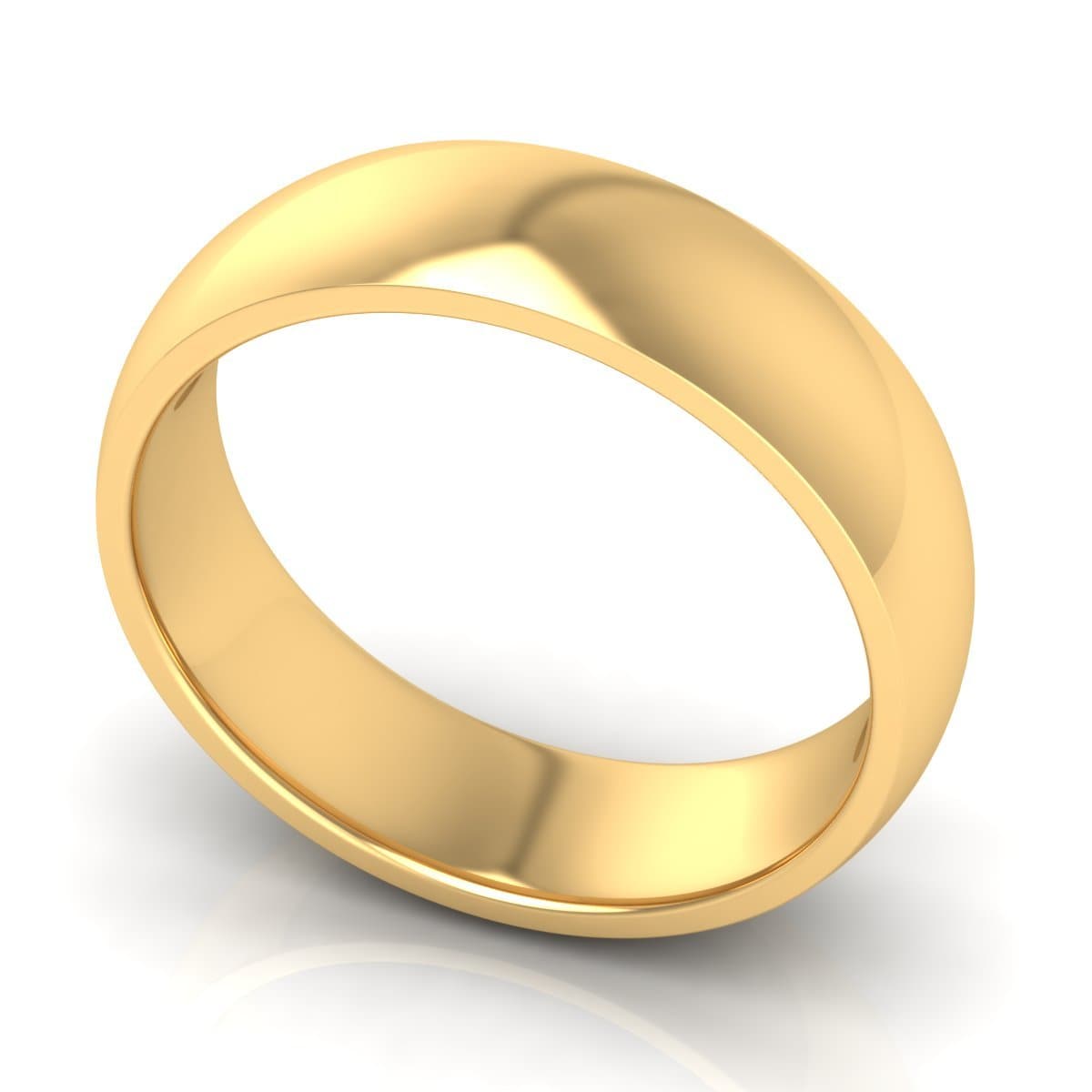 6.0 mm Comfort Fit Plain Wedding Band in 14KT, 18KT & Platinum - Primestyle.com