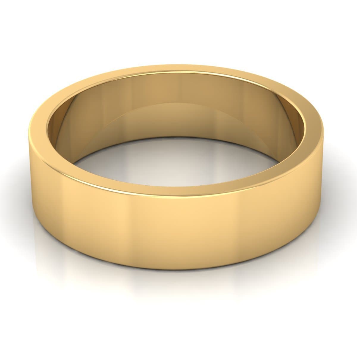 6.0 mm Plain Wedding Band in 14KT, 18KT & Platinum - Primestyle.com