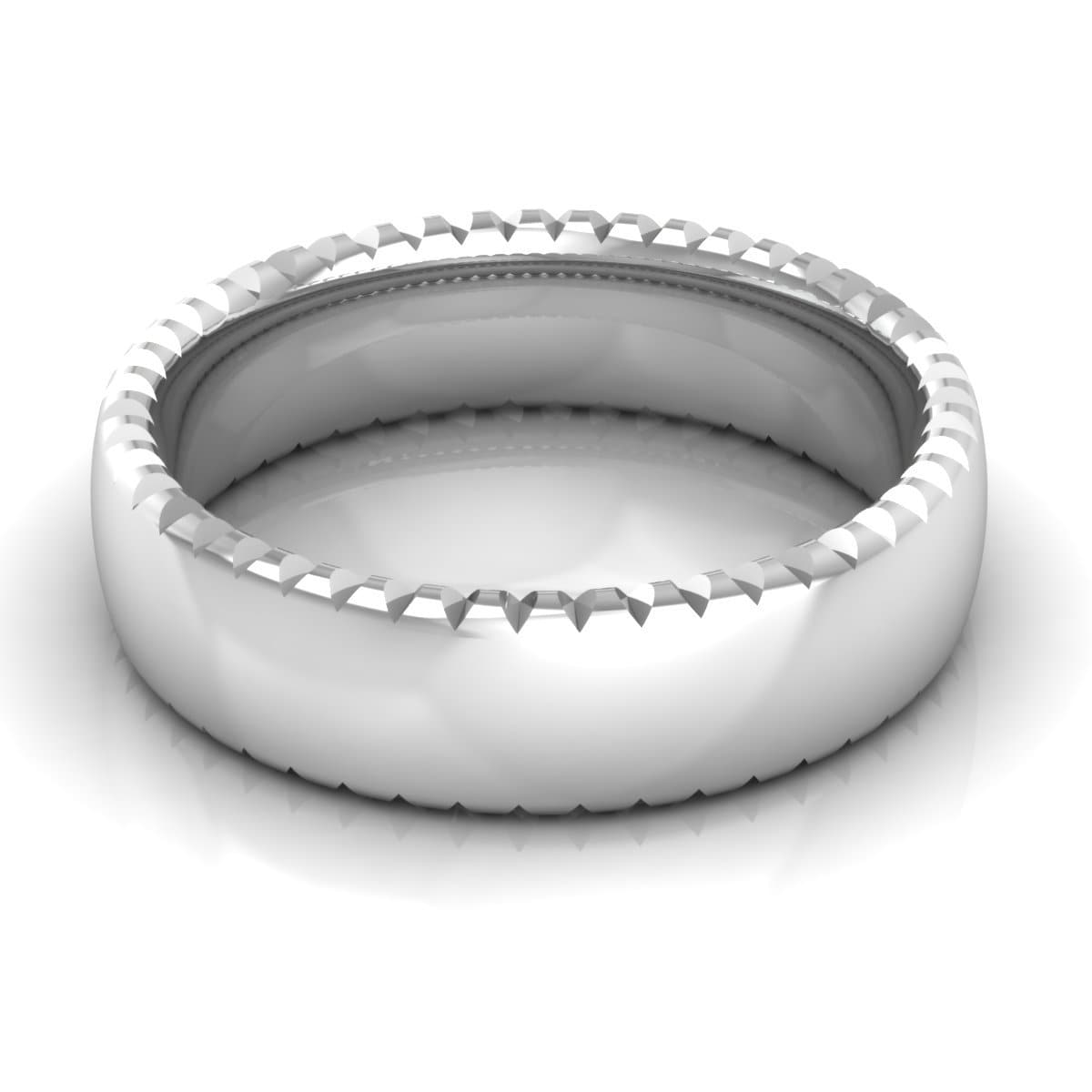 6.0 mm Plain Wedding Band in 14KT, 18KT & Platinum