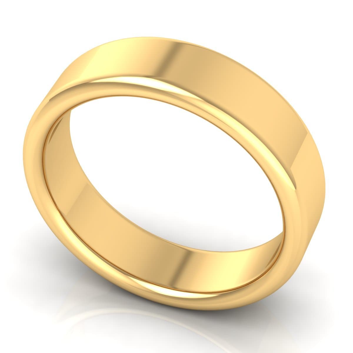 6.0 mm Plain Wedding Band in 14KT, 18KT & Platinum